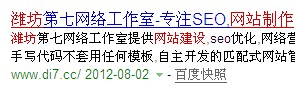 潍坊网站建造案例展现图