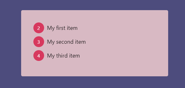 Ordered List Styled With counter-reset