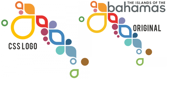 CSS3 制作的 Bahamas Logo