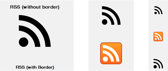 CSS 实现的 RSS icons