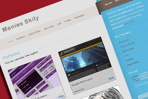 ‘Manies Skily’ – Free Template for Gallery and Portfolio Website ‘Manies Skily’ – Free Template for Gallery and Portfolio Website
