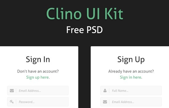 Clino UI Kit PSD
