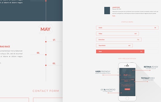 Flat UI Kit PSD