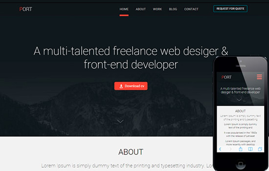 Port One-page Template