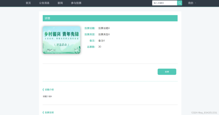 SpringBoot结合Vue实现投票系统过程详解